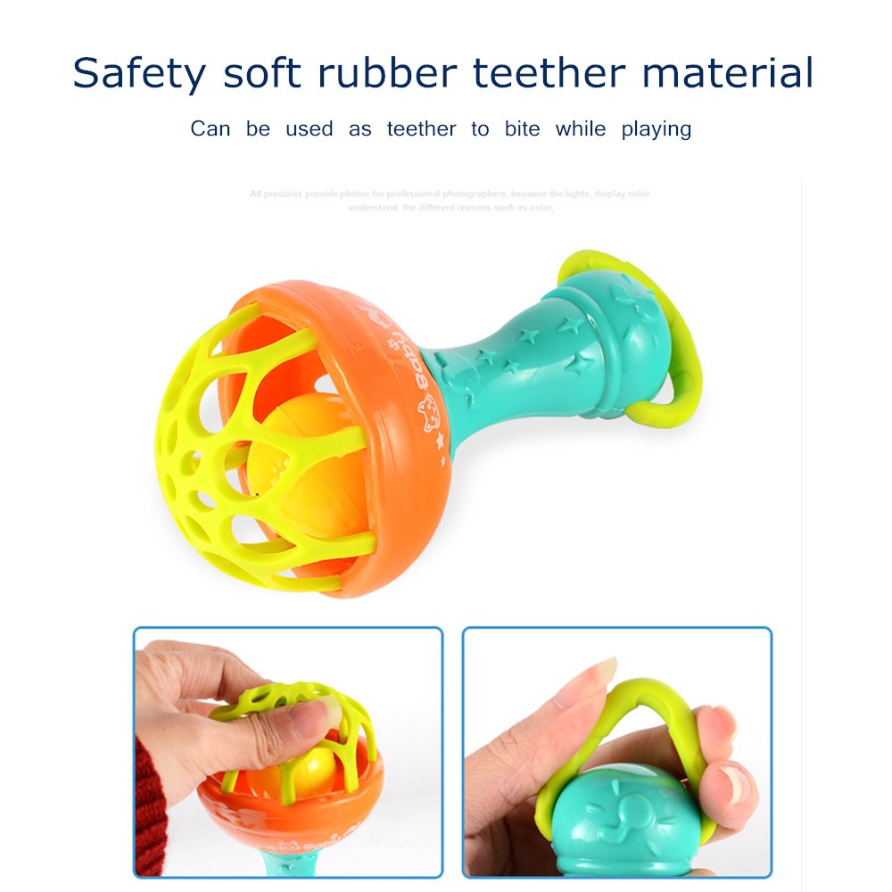 Mainan Rattle Teether Kerincingan Bayi / Mainan gigitan bayi Barbel / Ball BPA FREE CBKS LC