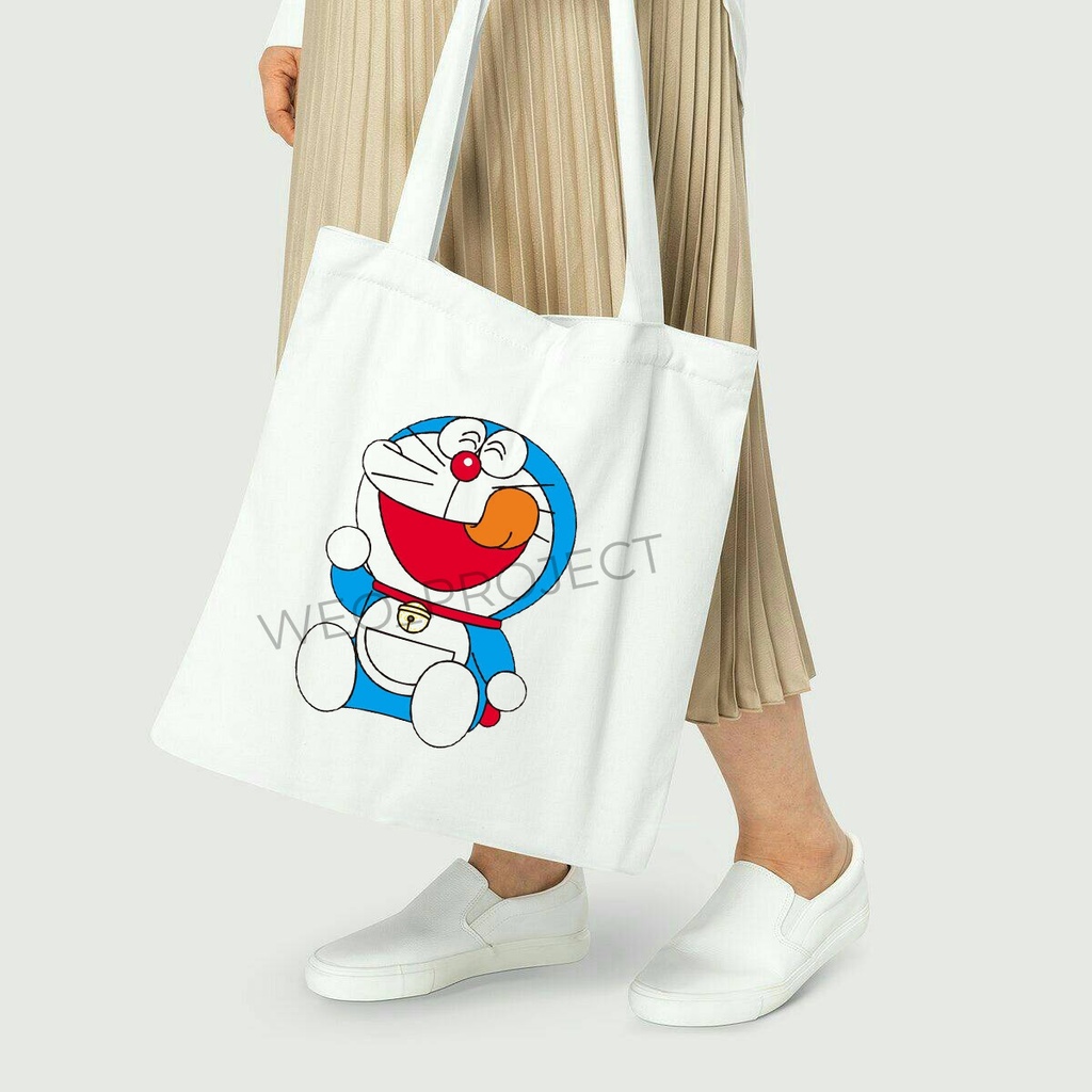 TOTE BAG KANVAS / TOTE BAG WANITA / TOTE BAG DORAEMON