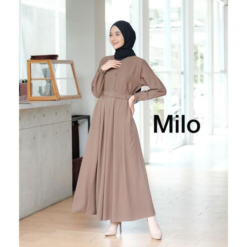 Gamis Moscrepe Premium Gamis Busui Gamis Monabelt  Fashion Wanita