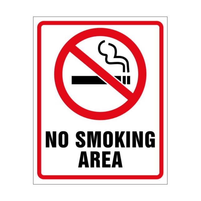 

Stiker WARING DILARANG MEROKOK/NO SMOKING AREA 20X25cm