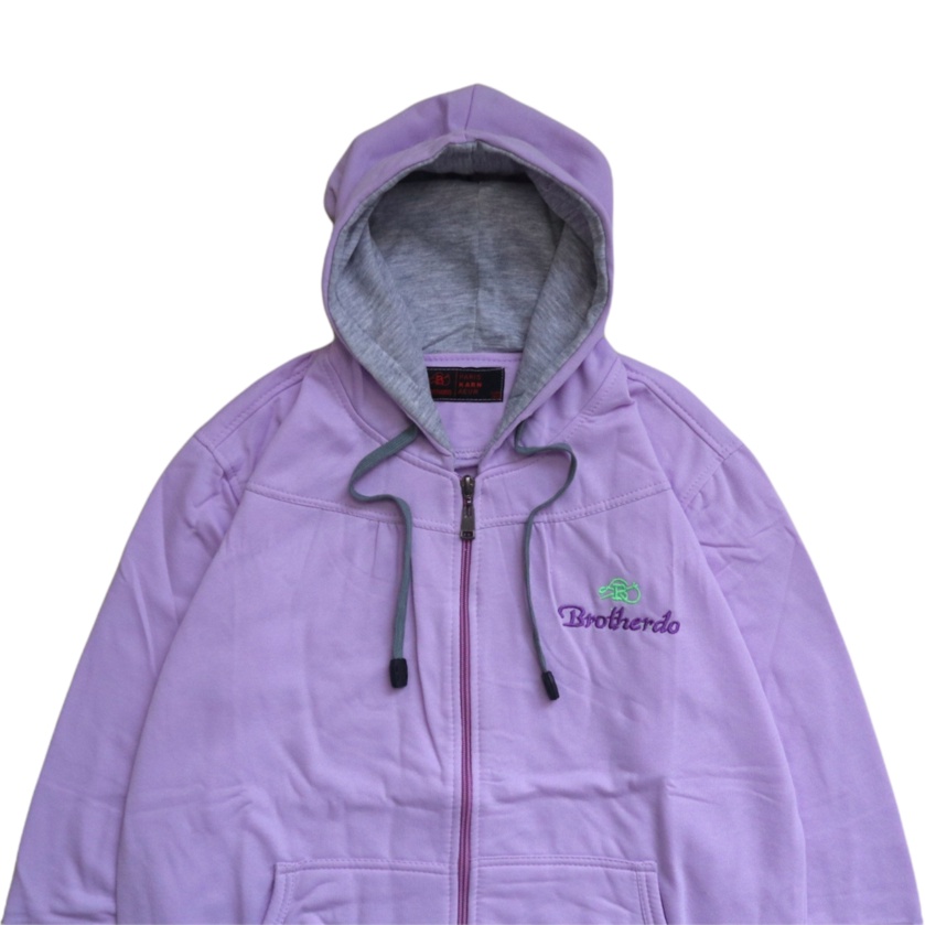 Jaket wanita Hoodie Zipper  polos kekinian brotherdo