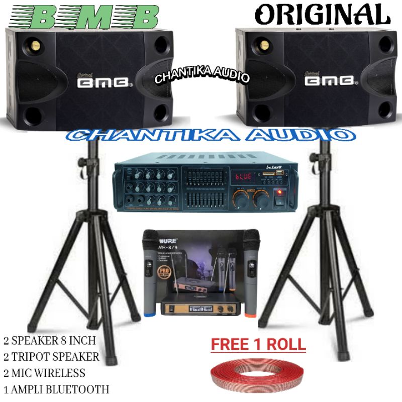 paketan karaoke home theater speaker bmb 8 inch ampli betavo zx 1007b