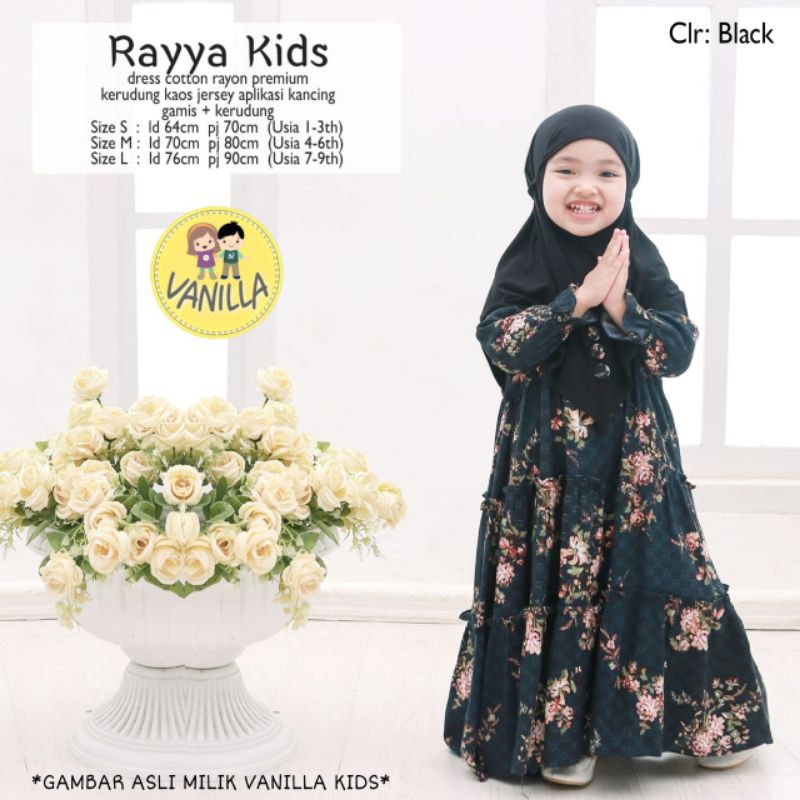 Dress muslim anak // rayya kids // rayon premium