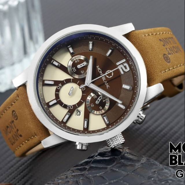 JAM TANGAN PRIA MONTBLANC CHRONO RING SILVER