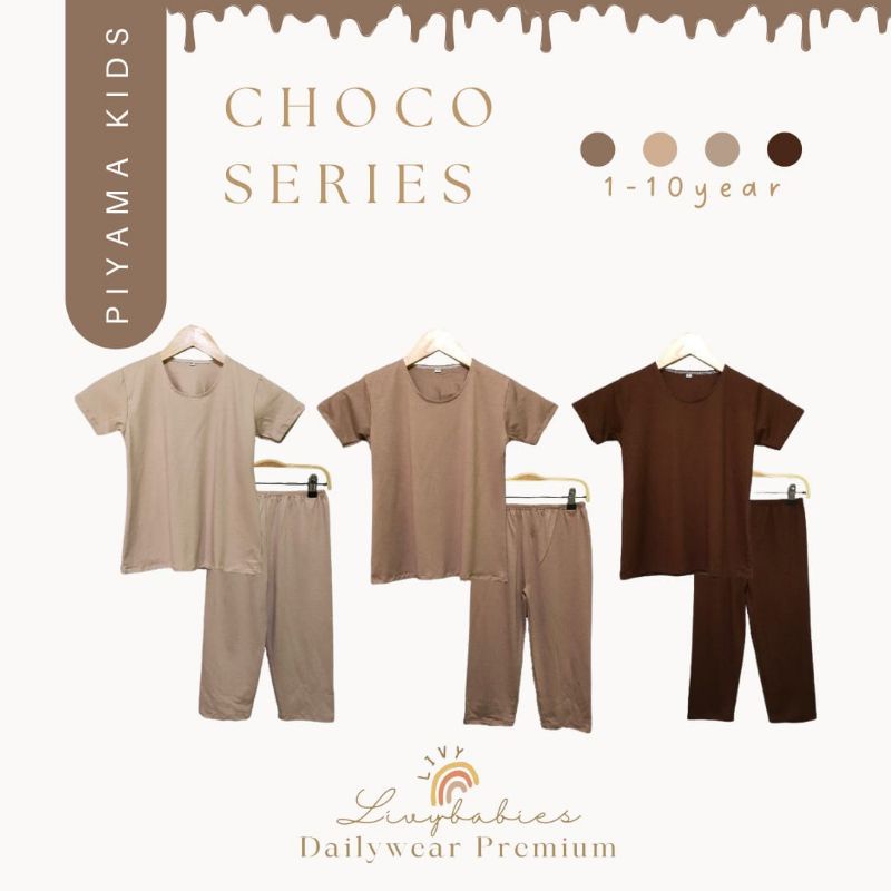 Piyama Anak Rayon Polos - Size S M L (1-8thn)