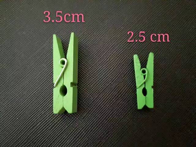 wooden clip jepit foto kayu 2.5 cm  3.5 cm Polos