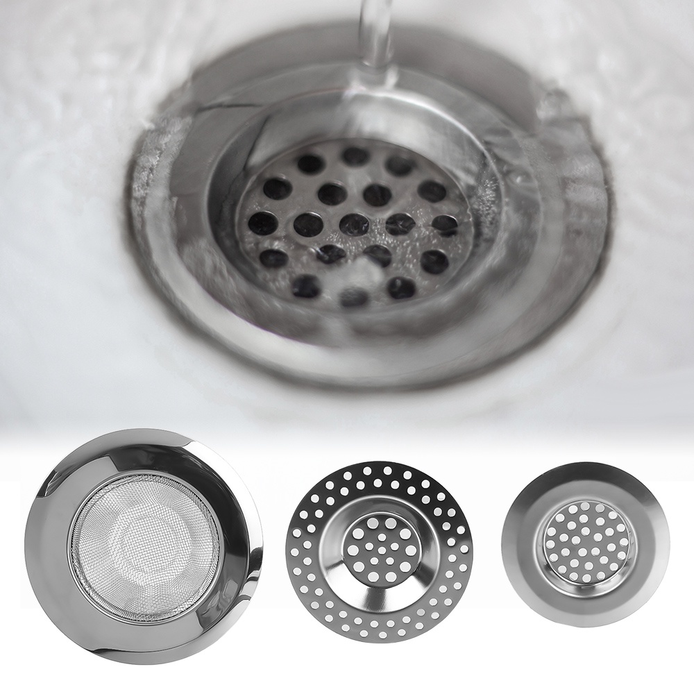 Saringan Strainer Water Blocking Plug Mesh Sink Stainless Steel Jaring Dapur Gadget Floor Drain Lubang Filter Anti Mampet Saluran Kamar Mandi Saringan Dapur Wastafel Cuci Saluran Pembuangan