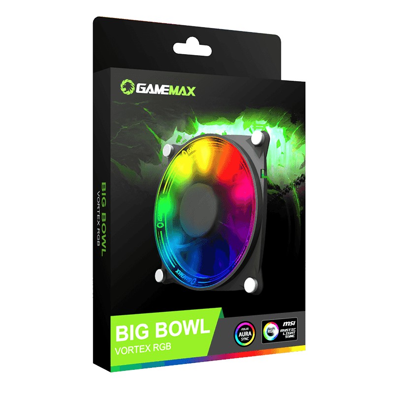 GAMEMAX BIG BOWL VORTEX ARGB 12CM FAN CASE AURA SYNC GMX-12-RBB