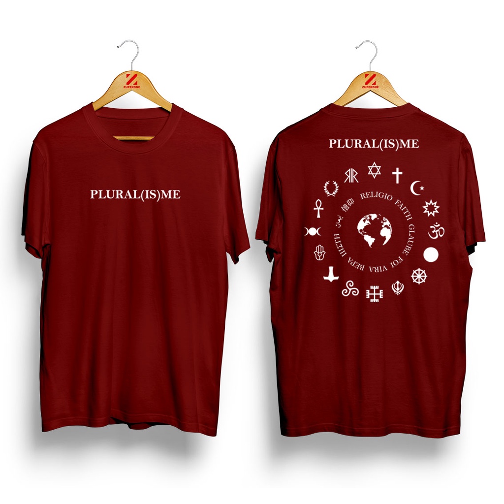 KAOS PLURALISME TOLERANSI SEMUA UMAT BERAGAMA / KAOS DISTRO / KAOS PRIA