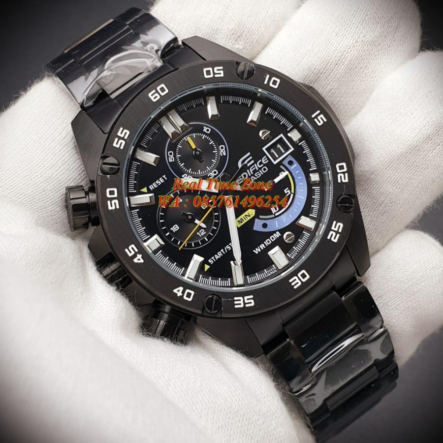 Jam Tangan Grosir Real Casio Edifice EFR 558 Black New Arrival Solid Stainless Hadiah type EFR558