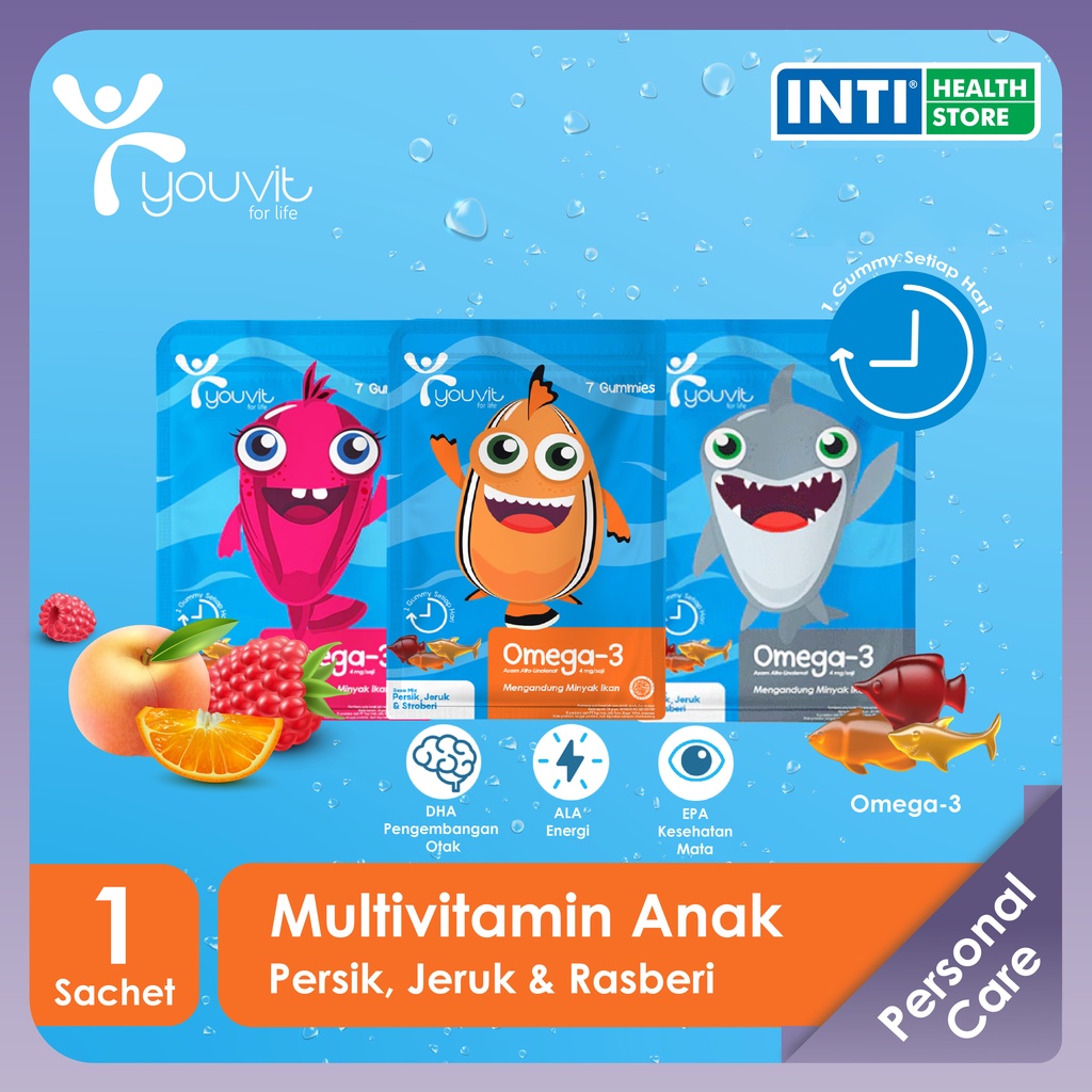 Youvit | Multivitamin Omega 3 Anak 7 Days DHA, EPA dan ALA