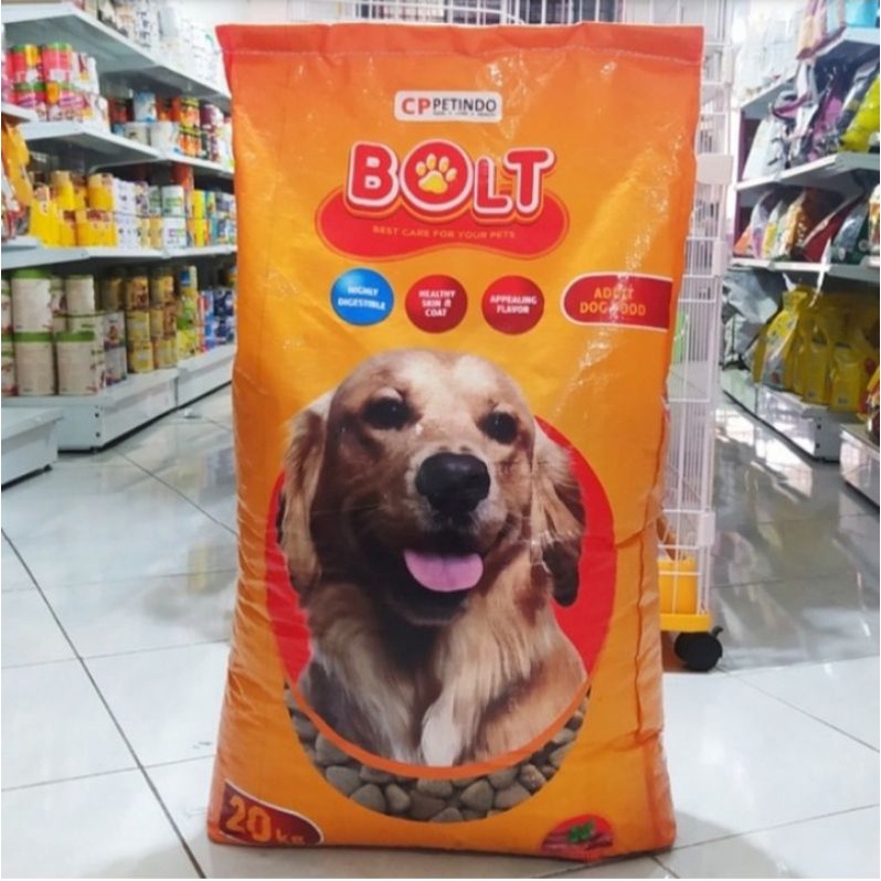 makanan anjing bolt dog beef 20 kg grab&amp;gojek