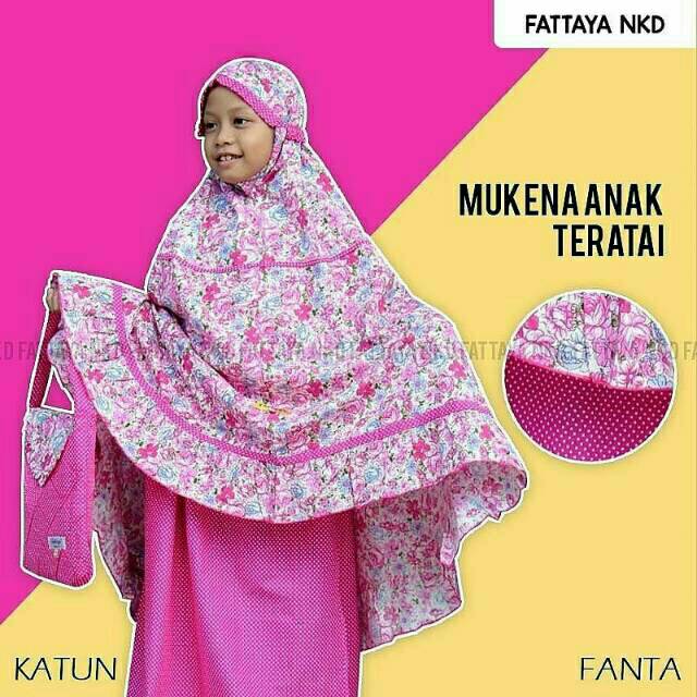 Mukena Katun Fattaya / Mukena Anak / Mukena Bunga