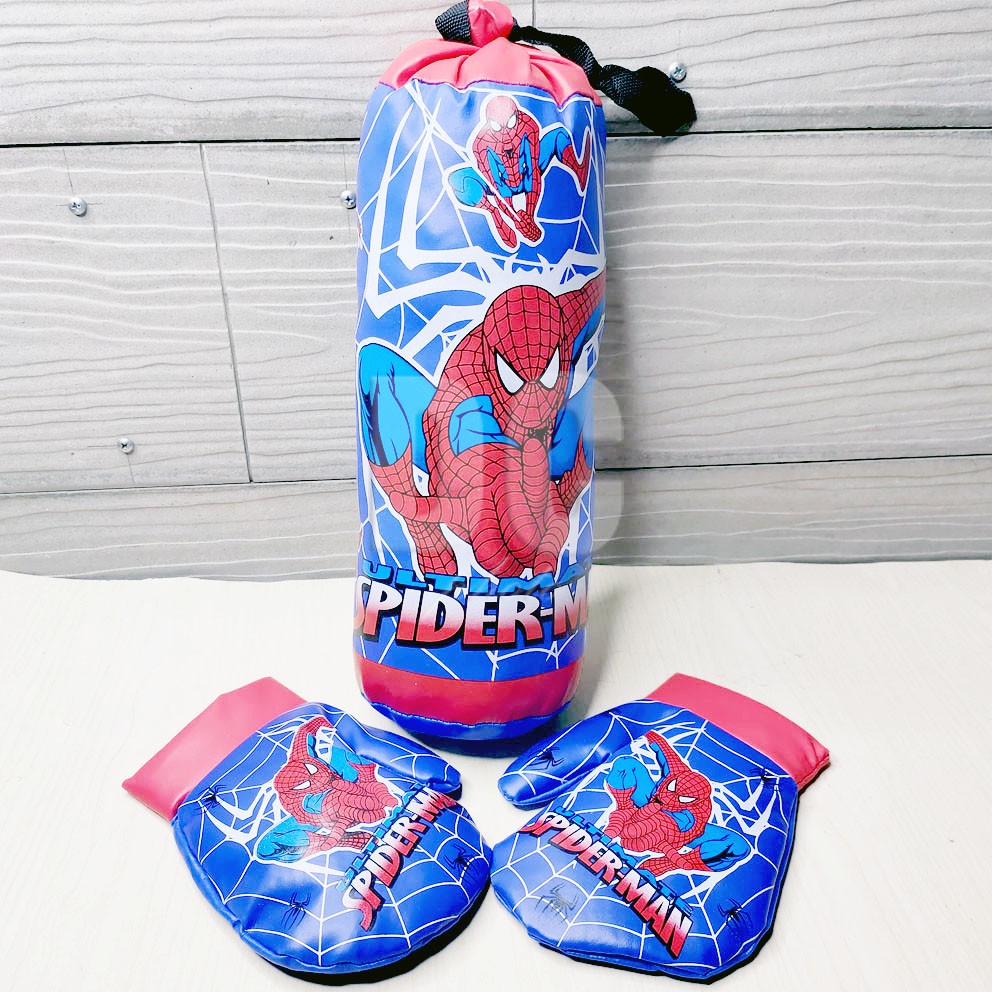 Boxing Set Superhero Motif RANDOM Olahraga Anak Sarung Tinju Anak Samsak