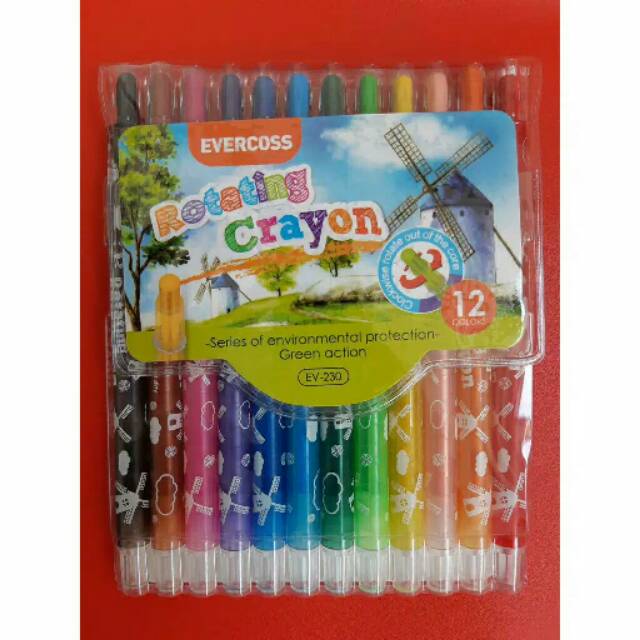 

Rotating crayon krayon puter pensil mewarnai anak