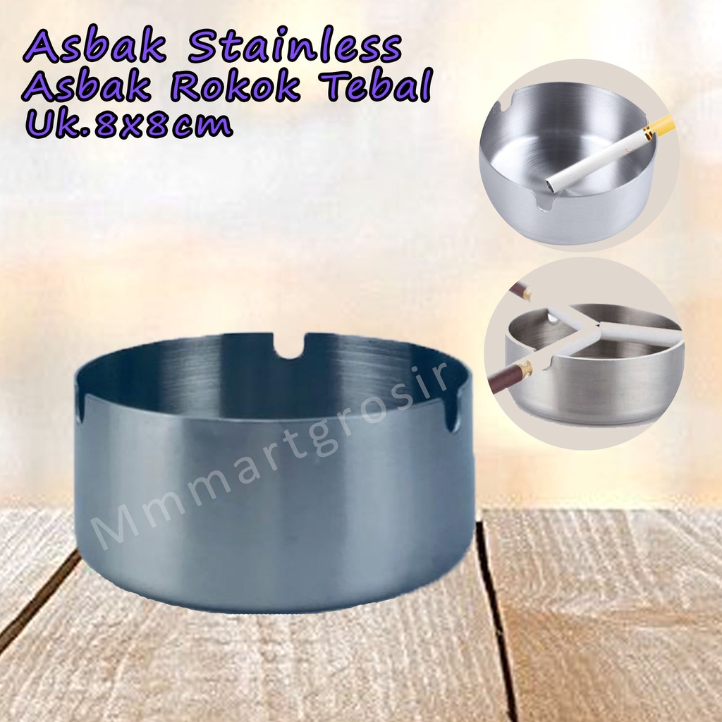 Asbak / Asbak Stainless / Asbak Rokok Tebal / uk.8cm