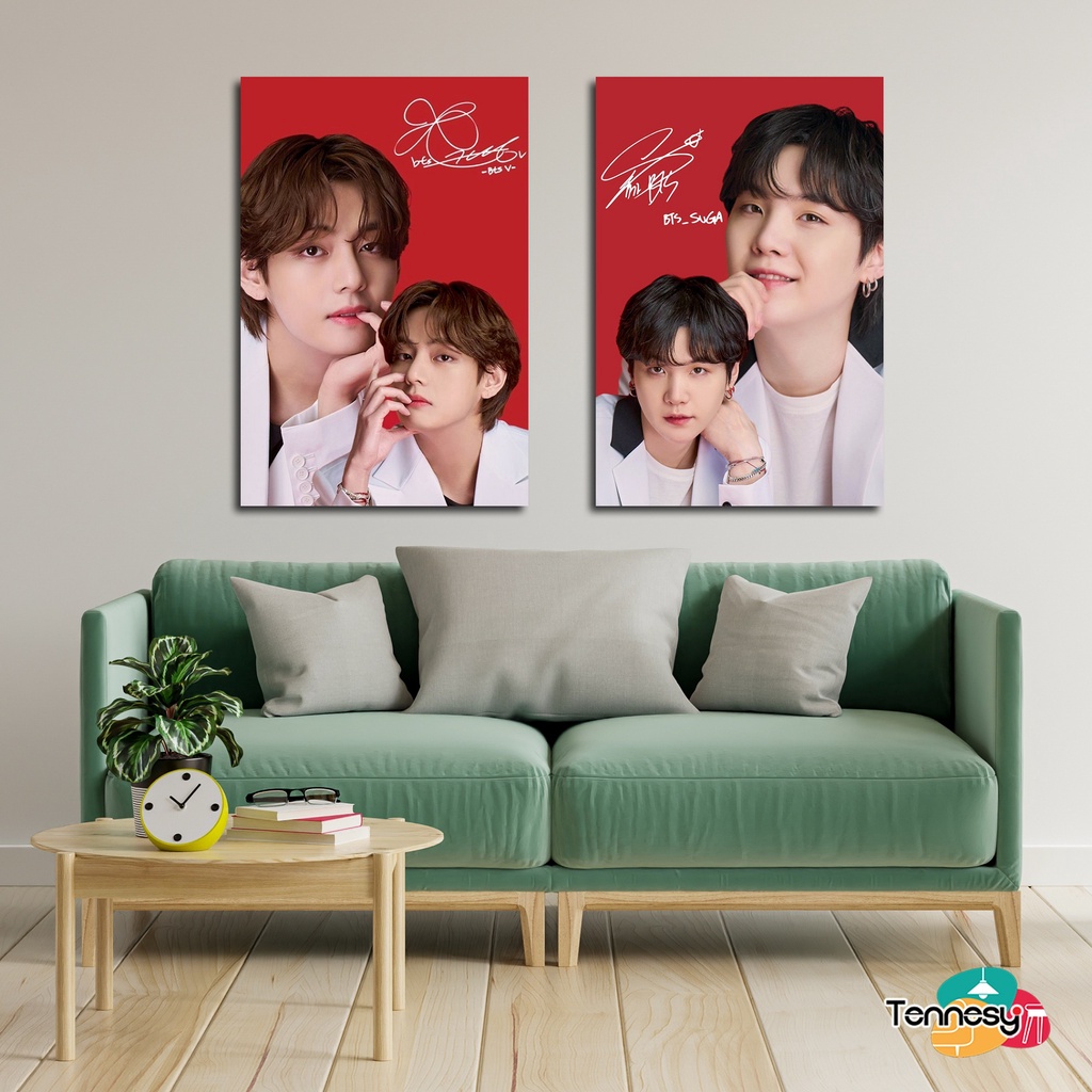 HIASAN DINDING WALL DECOR BTS RED SIGN 20x30CM PAJANGAN POSTER DEKORASI DINDING KAMAR RUMAH