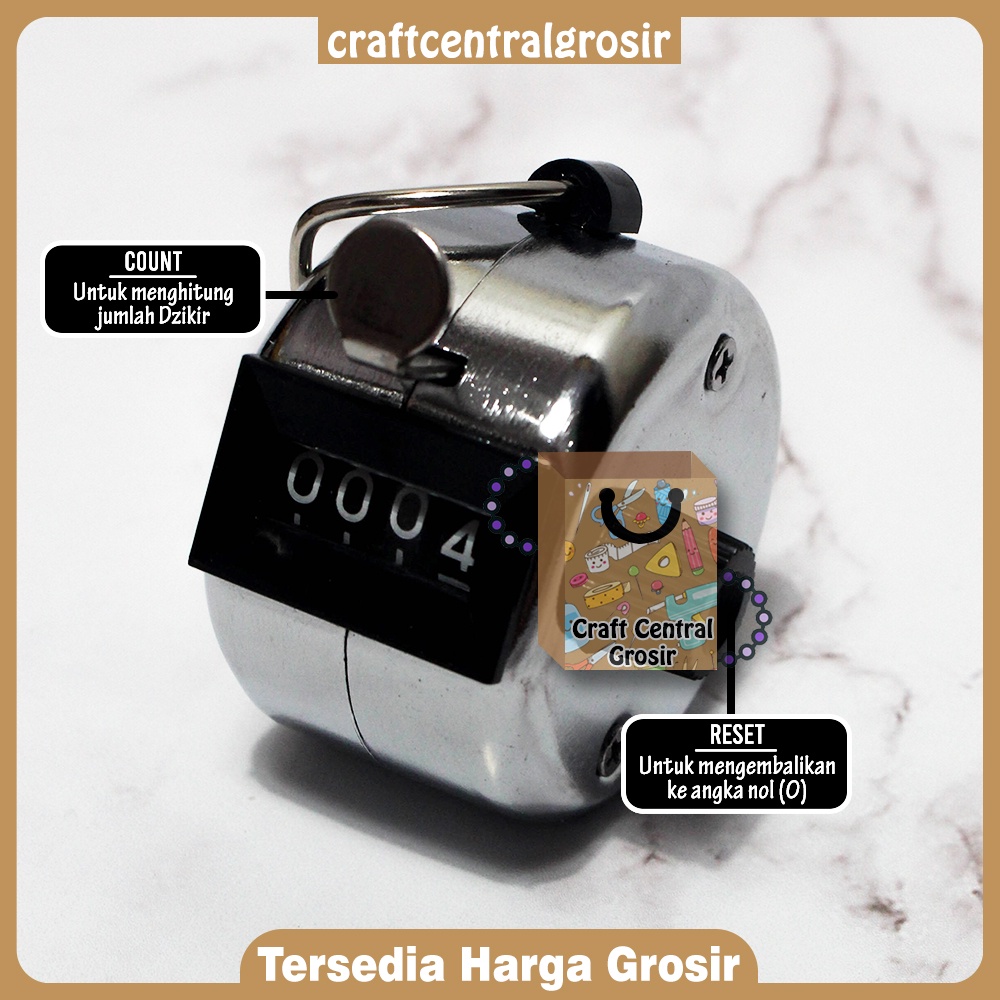 Alat Hitung Pengunjung / Tasbih Manual / Alat Dzikir Manual Stainless