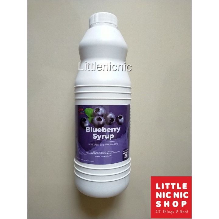 

Gee Zie Blueberry Syrup 1.2 kg sirup rasa bluberi import Taiwan