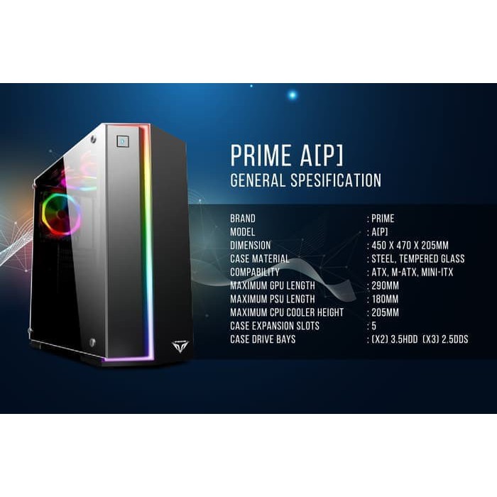 PRIME A-[P] - PREMIUM GAMING CASE 0.7mm STEEL