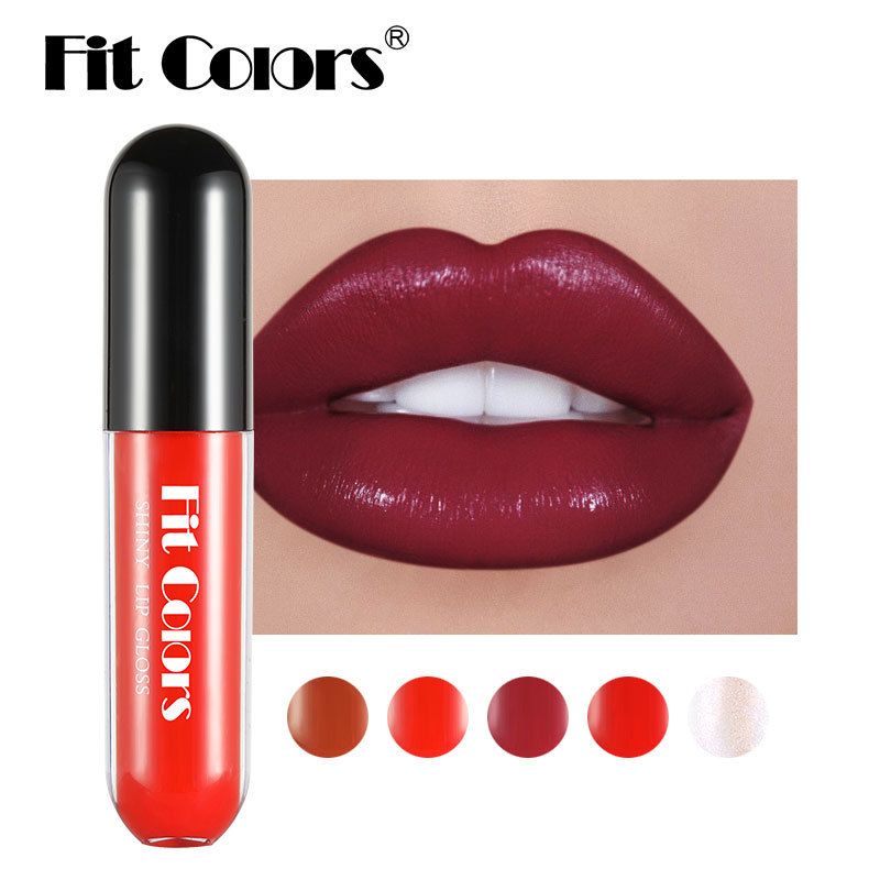 Butterfly FIT COLORS Original 5 In 1 Shinny Lip Gloss Set Moisturizing Lipstik Waterproof