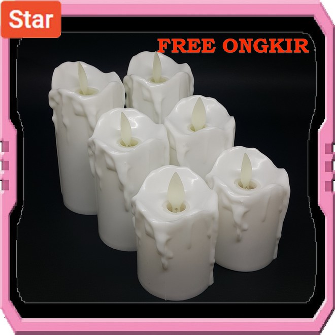 Lampu Lilin Tinggi 5cm-11cm Led Sumbu Goyang - Lilin Meleleh Elektrik - SMALL
