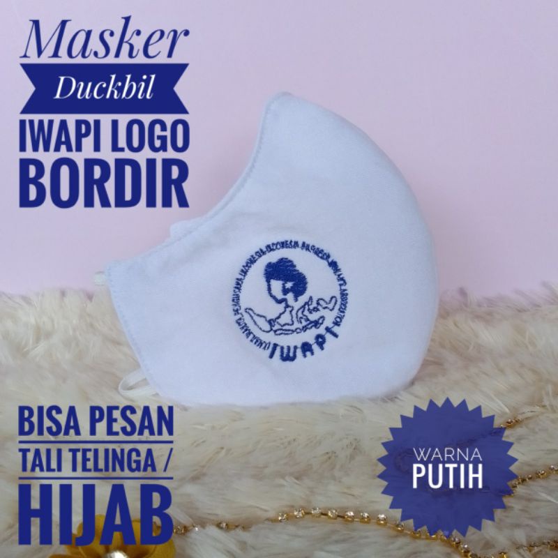 masker iwapi logo bordir termurah