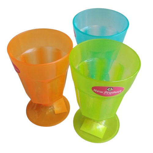 Gelas Kaki Mini Plastik Valencia Lemony 2202 Gelas Wine Plastik