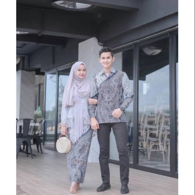 BATIK OFFICIAL - Batik Couple Shakila Payet Lengan Panjang | Couple Batik Brukat Modern