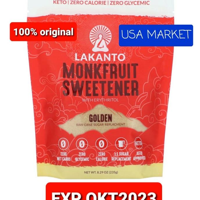 

langsung order saja] Lakanto monkfruit monk fruit sweetener ,erythritol ,golden 235 grm