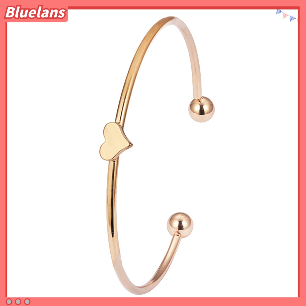 4pcs / Set Gelang Bangle Desain Bulan Bintang Hati Aksen Berlian Imitasi Untuk Wanita