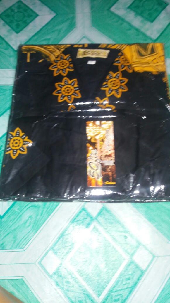 Model Kemeja Baju Batik Pekalongan Baju Batik Modern Hem Batik Pria Motif Arjuna Orange