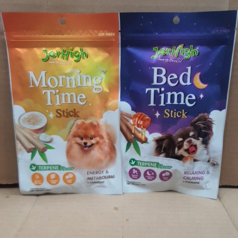 Snack Camilan Anjing JERHIGH STICK New Series MORNING TIME &amp; BED TIME