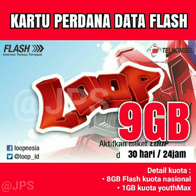 Kartu perdana internet telkomsel loop 9GB