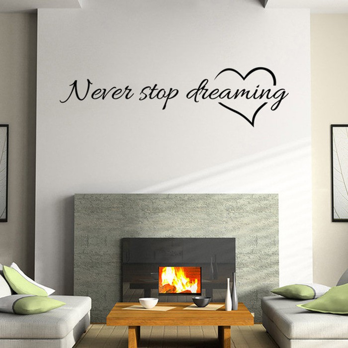 Wall Decal - Stiker Dinding &quot;NEVER STOP DREAMING&quot;