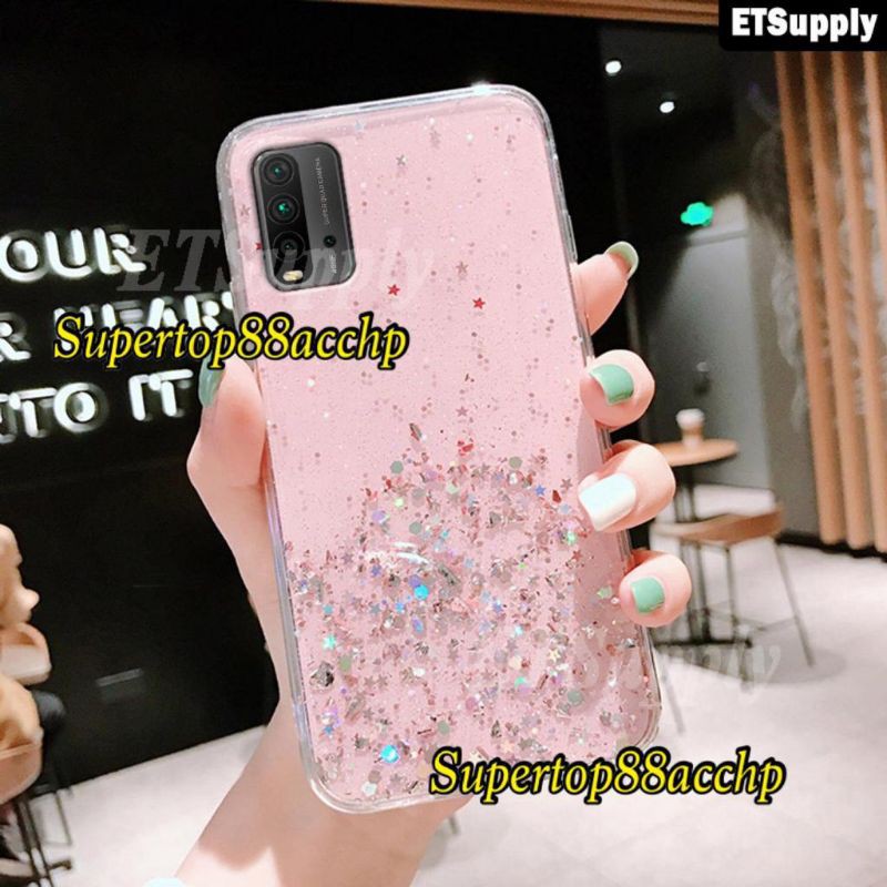 Xiaomi Redmi 9T 2021 Casing Softcase Tpu Bahan Premium Glitter Glossy