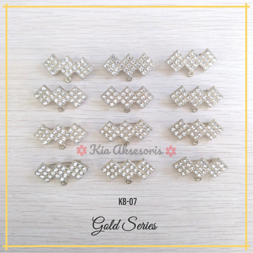 PROMO Kepala Bros Dagu Ring O / Kepala Bros / Bros Dagu Bros Jilbab Bros Hijab Ukuran Besar 2 cm Isi 12 Pcs-GOLD KB-07