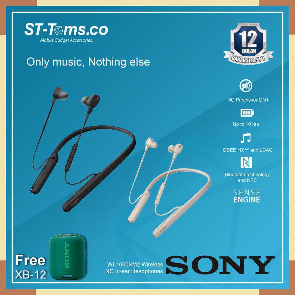 Sony WI 1000XM2 WI1000XM2 Noise Cancelling Bluetooth Earphones