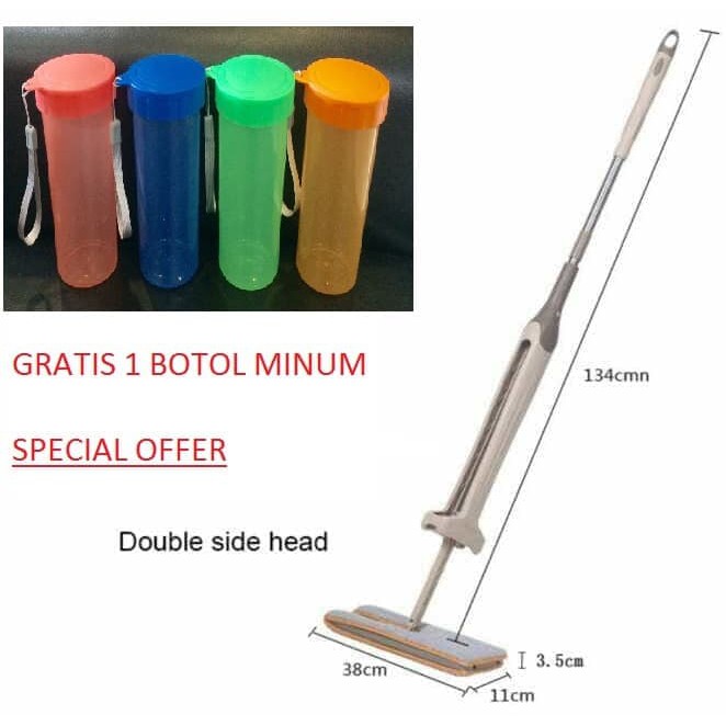 

HARGA GROSIR Double Sided Lazy Mop + bubble +kardus