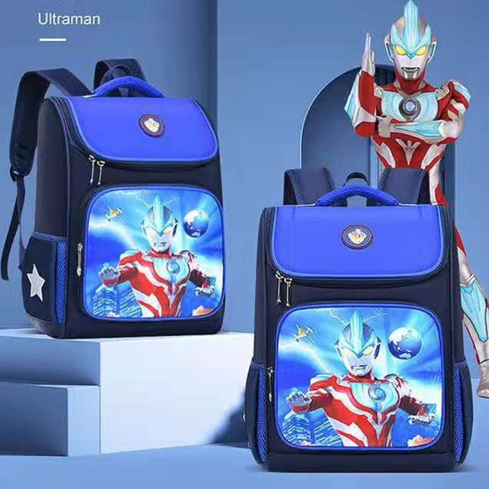 TAS RANSEL SEKOLAH ANAK SD Panda ULTRAMAN KANTUNG BESAR IMPORT 16inch