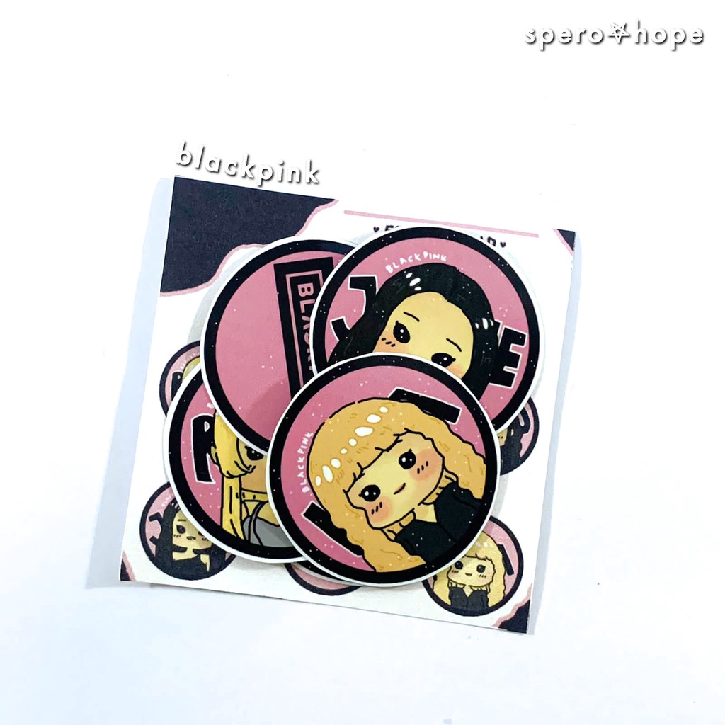 

SPEROHOPE - #BPBULAT Isi 6 pcs Stiker Pack BlackPink Cute Aesthetic Sticker Laptop Sticker BP DIY Diary Sticker Jurnal BUJO Planner Deco Stiker Hias Stiker Laptop