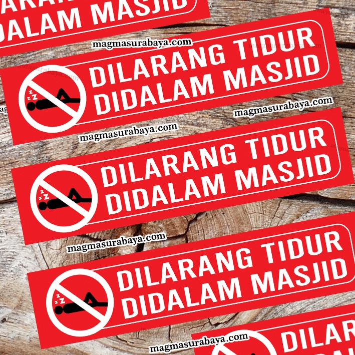 

Sticker Dilarang Tidur di masjid