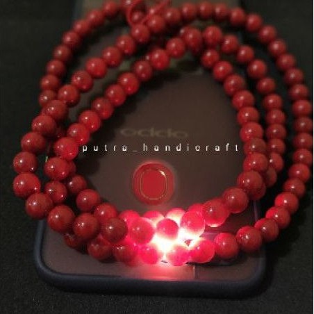 GELANG /TASBIH BATU RED KORAL/TASBIH BATU MARJAN/BUKAN TASBIH DIGITAL