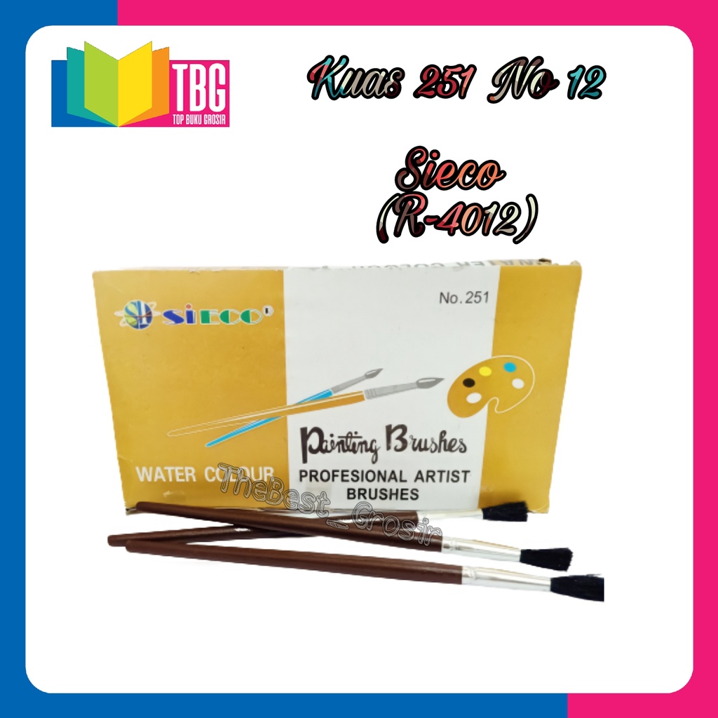 

1 PCS KUAS 251 NO 12 SIECO / KUAS LUKIS / BRUSH (R-4012)