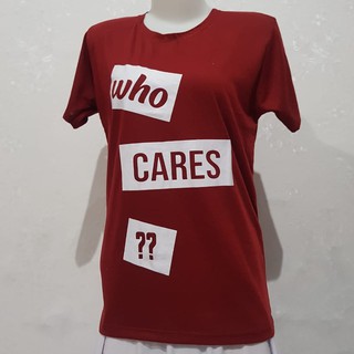 Atasan Kaos  Wanita  spandek who cares Shopee Indonesia