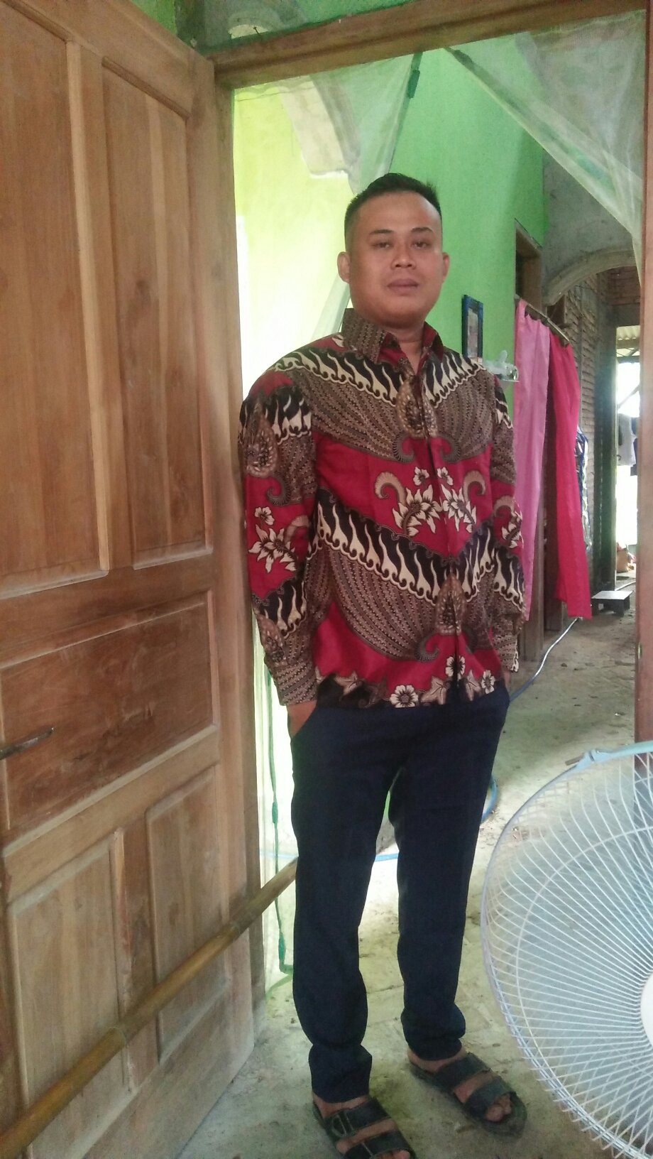 Kemeja Batik Katun Lapis Furing Halus Seragam Bali Fashion Pria Kerja Kantor Clasik Formalm L Xl Xxl