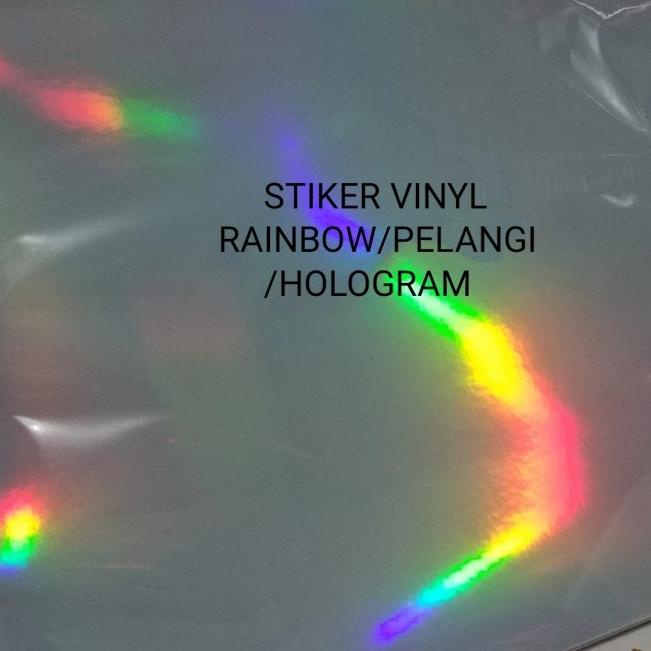 

❉ STICKER vinyl inkjet RAINBOW/HOLOGRAM A4 isi 20 lembar WATERPROOF ♖