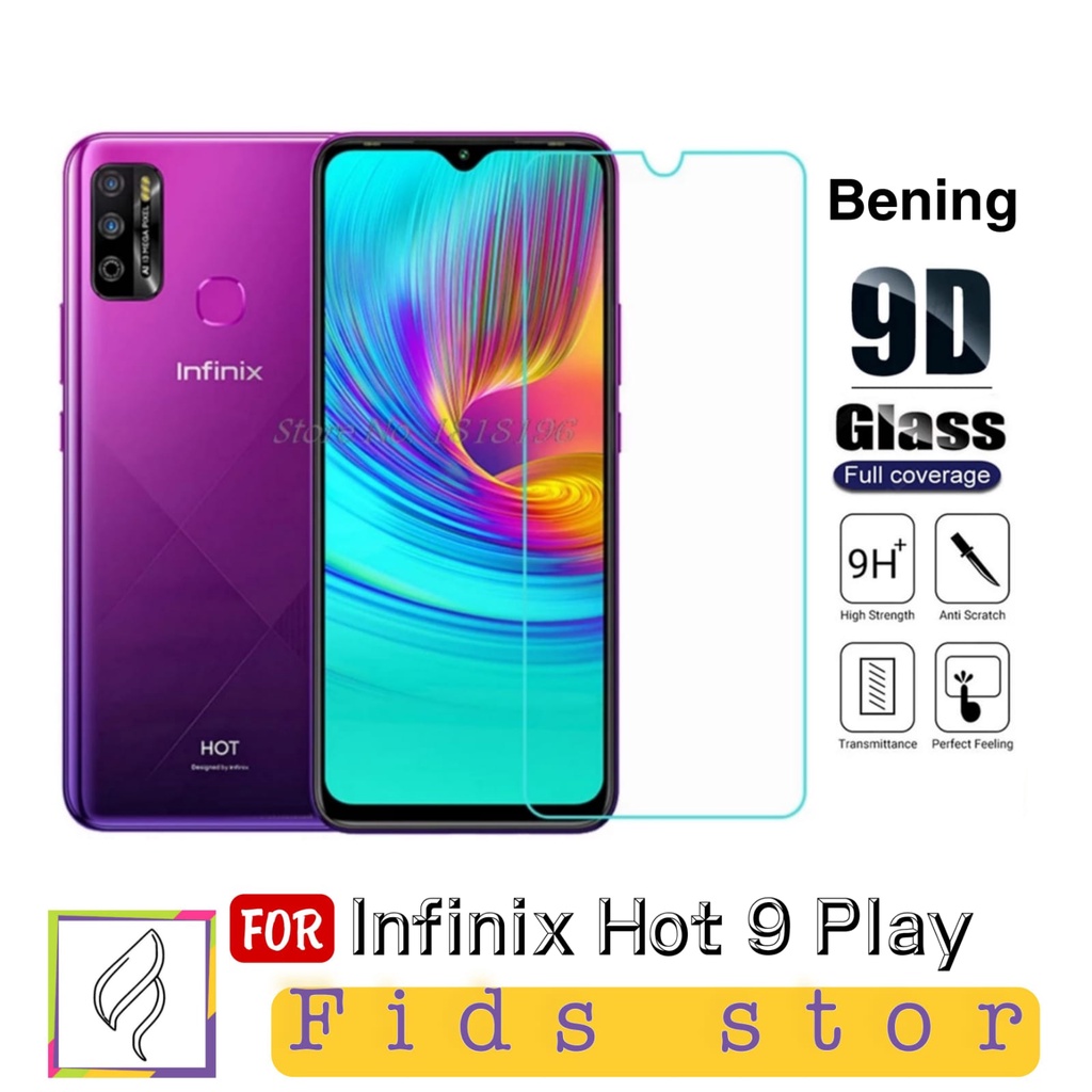 PROMO Tempered Glass Kaca Bening INFINIX Hot 9 Play Full Layar Screen Guard Protector Antigores Kaca