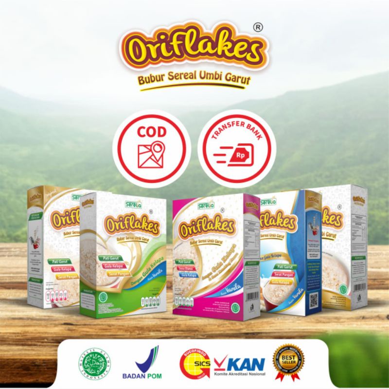 

ORIFLAKES SEREAL UMBI GARUT ASAM LAMBUNG ORIGINAL