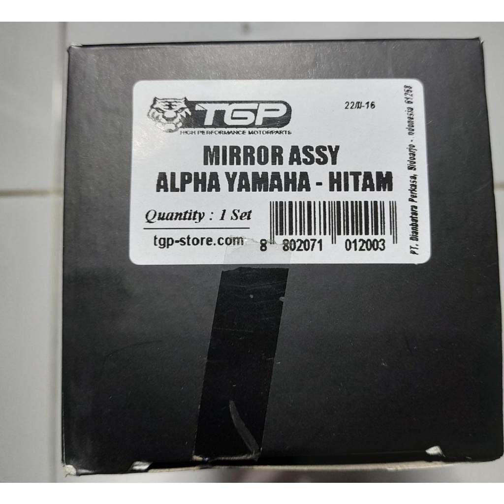 Mirror Assy TGP Kaca spion TGP Alpha Yamaha Hitam